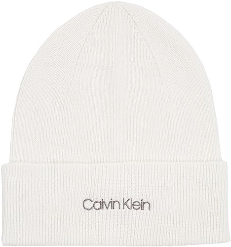 Calvin Klein Damska czapka dzianinowa Essential, Pianka lekarska, Rozmiar uniwersalny