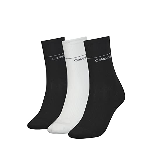 Calvin Klein Damskie skarpety na prezent (3 sztuki), Black Combo., rozmiar uniwersalny