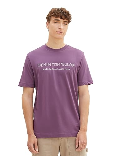 TOM TAILOR Denim T-shirt męski, 32248 - Dusty Grape, L