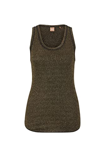 BOSS Damska bluza z dżerseju C_Eluxa Jersey_TOP, Black1, L