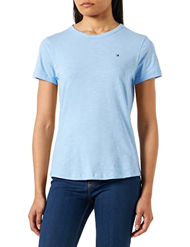Tommy Hilfiger Damskie topy z dzianiny S/S, Błękitny statek, XXS