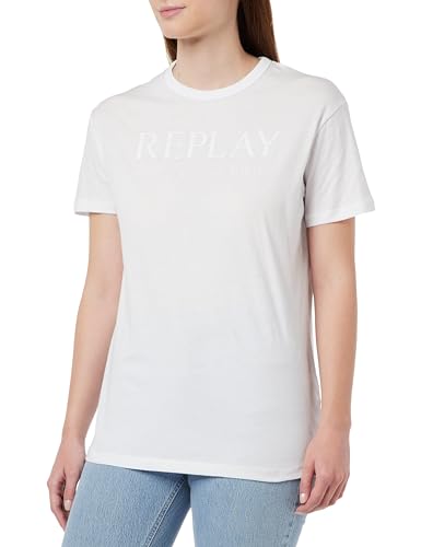 Replay T-shirt damski, 001 White, M