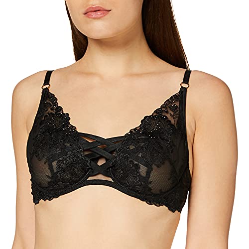 Aubade Damski biustonosz Nuit Indecente Demi, czarny, 70C