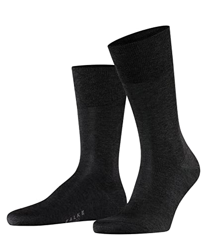 FALKE Mężczyźni Skarpety Tiago M SO Organiczna Bawełna jednokolorowe 1 Para, Szary (Anthracite Melange 3095), 39-40