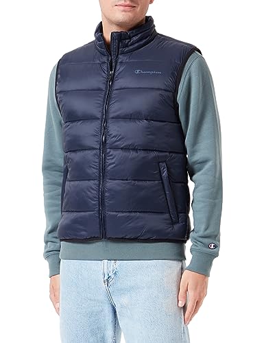 Champion Legacy Outdoor-High-Neck Tonal Logo Light Nylon Kamizelka Mężczyźni, Blu Marino/Blu, L
