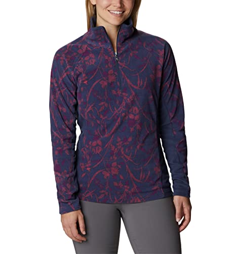 Columbia Damski sweter Glacial Iv Print Half Zip, Nocny wydruk w rybie, S