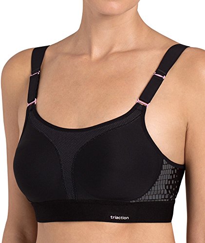 TriAction Damski biustonosz sportowy Extreme Lite N Ex bez fiszbin, czarny, 70E
