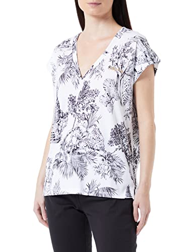 Replay Koszulka damska, 10 naturalnych białych/czarnych, S