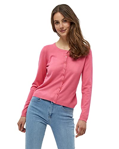 Minus Nowy kardigan damski z dzianiny, 6028 Różowy flaming, XS