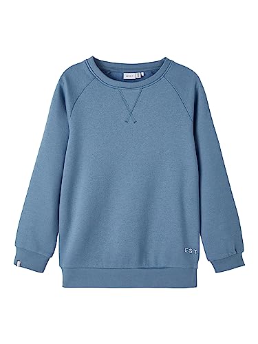 NAME IT Bluza chłopięca Nkmmalic Ls Sweat Bru Noos, Bluefin, 158-164