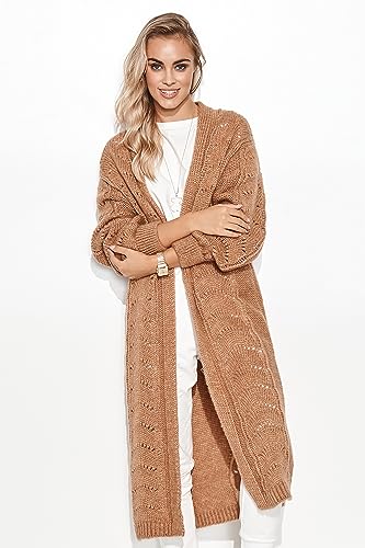 Makadamia Kardigan damski, ochra, jeden rozmiar