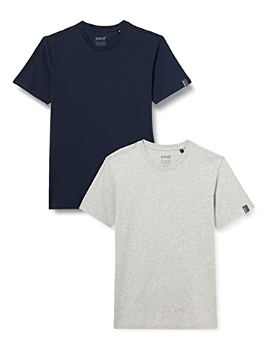 Schott NYC Męski top sportowy (2 sztuki), granatowy/szary, S