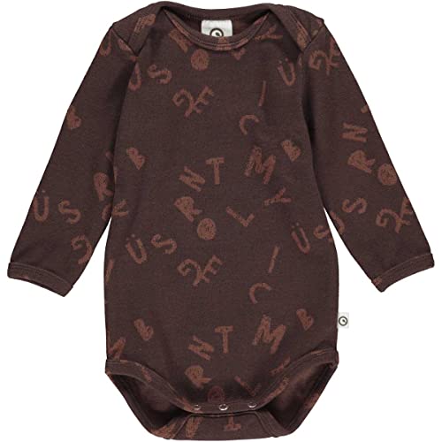 Müsli by Green Cotton Baby Boys Letter Body and Toddler Sleepers, kawowa, 80