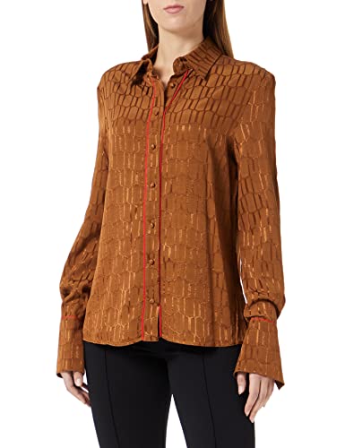 Sisley Koszulka damska 50NGLQ02K, brązowa 71Q, L