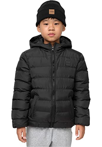 Urban Classics Boy's Boys Basic Bubble Jacket kurtka, czarna/czarna, 146/152
