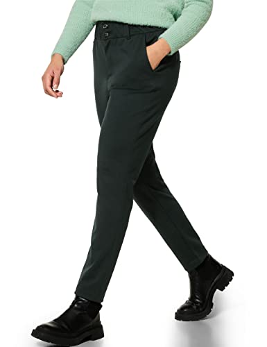 Street One Damskie spodnie materiałowe A375854 Paperbag Deep Clary Mint, W36/L30, Deep Clary Mint, 36W / 30L