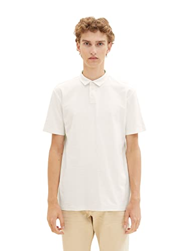 TOM TAILOR Denim Męska koszulka polo, 12906-Wool White, S 1036402, 12906 - Wool White, S