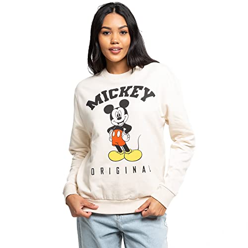 DISNEY Damska bluza z Myszką Miki Hello, kamień, L