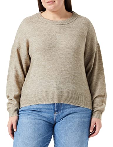 VERO MODA Damski sweter VMVIGGA LS O-Neck Blouse GA NOOS, Laurel Oak/szczegóły: W. Melange, L