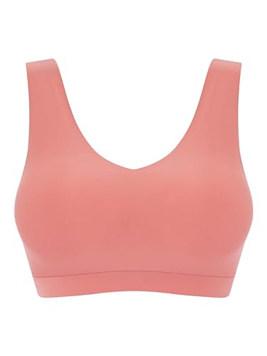 Chantelle Damski biustonosz z miękkimi miseczkami z dekoltem w kształcie litery V, miękki stretch, wyściełany biustonosz, Peche Melba, M/L