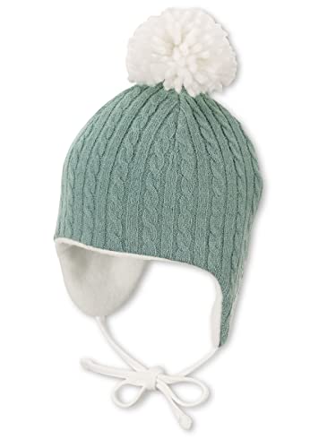 Sterntaler Dziewczęca czapka z wzorem warkocza, zielony, 49 cm
