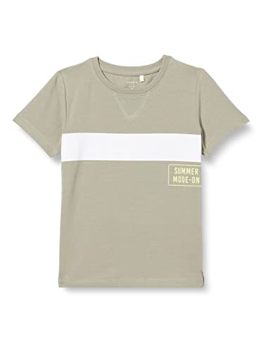Bestseller A/S Chłopcy NMMHERLUF SS TOP T-shirt, Dried Sage, 98, Dried Sage, 98