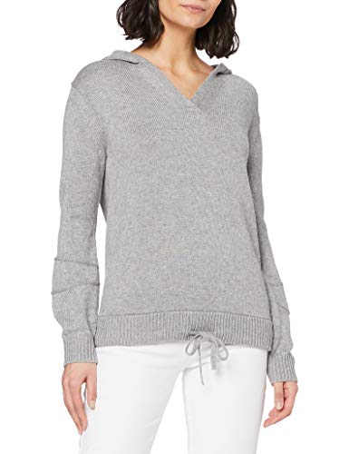 BRAX Damska bluza z kapturem Abby, Srebrny (Silver Mel. 9), 36