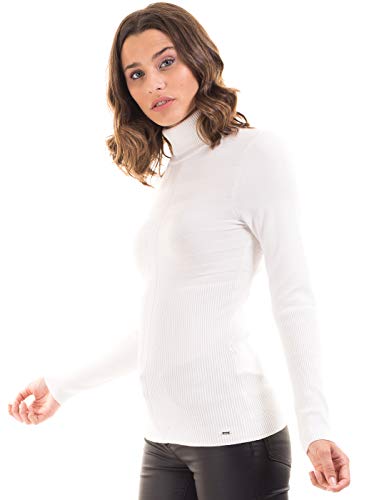 Morgan Pull Fin Col Roulé Mentos sweter damski, kość słoniowa (Off White 201), 40/rozmiar producenta: 42 L