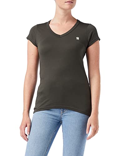 G-STAR RAW Damska koszulka z krótkim rękawem Slim V T Wmn Ss, szary (Asfalt 4107-995), S