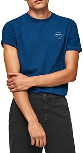 Pepe Jeans Koszulka męska Rikesh, Niebieski (indygo), S
