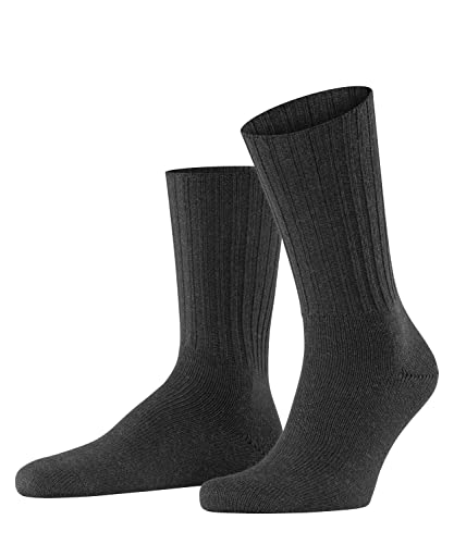 FALKE Mężczyźni Skarpety Nelson M SO Wełna Merynosa jednokolorowe 1 Para, Szary (Anthracite Melange 3080), 47-50