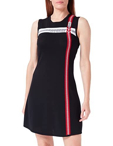Love Moschino Sukienka damska, slim fit, bez rękawów, czarna, rozmiar 42, czarny, 42