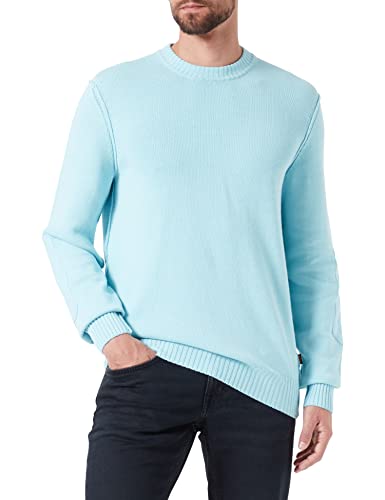 BOSS Męska kurtka z dzianiny Aropo, Otwarty niebieski 461, XL