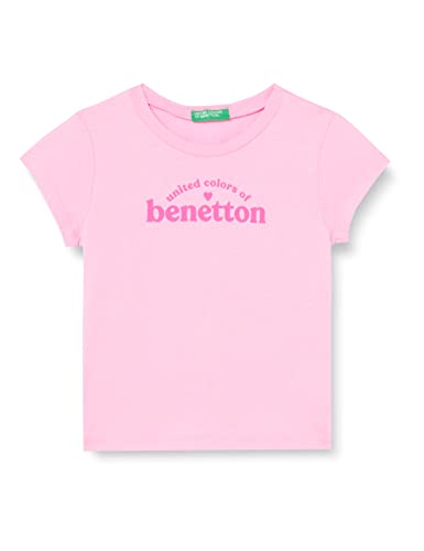 United Colors of Benetton Koszulka dziewczęca 3096c10c8, intensywny różowy 05f, 140 cm, Intensywny różowy 05f, 140