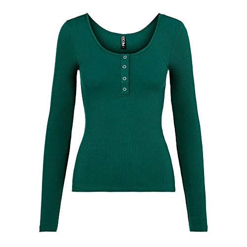 Bestseller A/S PCKITTE LS TOP NOOS BC, Trekking Green, XS