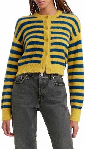 Levi's Sweter damski z motywem kota, Jenny Stripe Golden, L