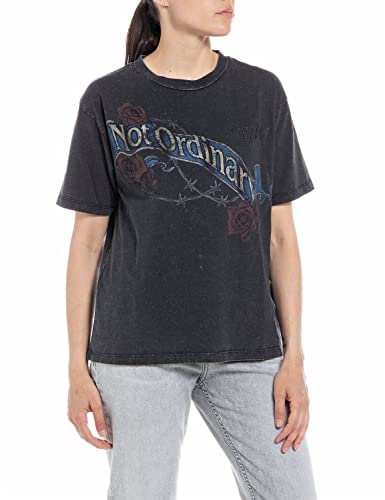 Replay Damska koszulka W3307G, 099 Blackboard, XXS, 099 Blackboard, XXS