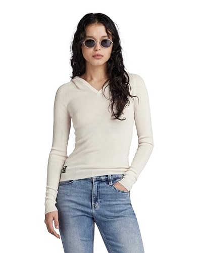 G-STAR RAW Damski sweter z dzianiny HDD Slim Knit Wmn, beżowy (Eggnog D23928-b692-g076), M