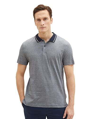 TOM TAILOR Męska koszulka polo, 1036437, 31989-Navy Stonington Blue Stripes, XXL, 31989 - Navy Stonington Blue Stripes, XXL