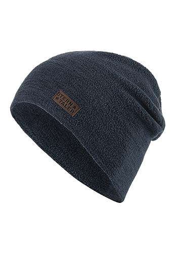 Sterntaler Chłopięca czapka typu beanie melanż, granatowa, 49