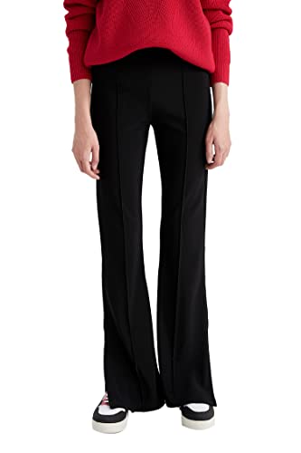 DeFacto Legginsy damskie z wysokim stanem – sportowe legginsy dla kobiet, czarny, 42