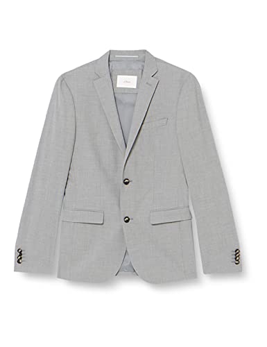 s.Oliver Męska marynarka, slim fit, szary/czarny, 48