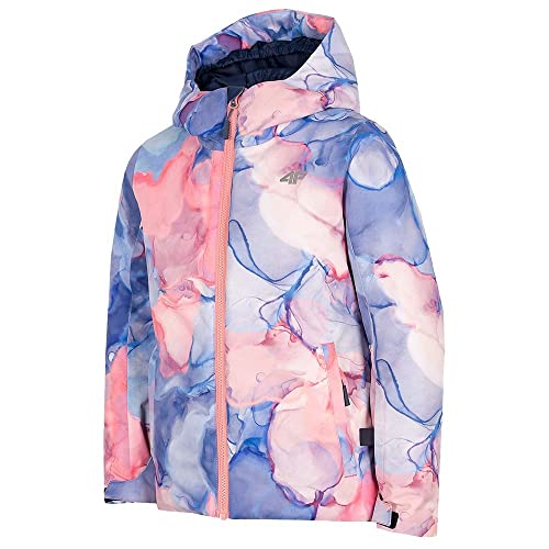 4F JUNIOR Technical Jacket dla dziewczynek, LIGHT PINK ALLOVER, 152