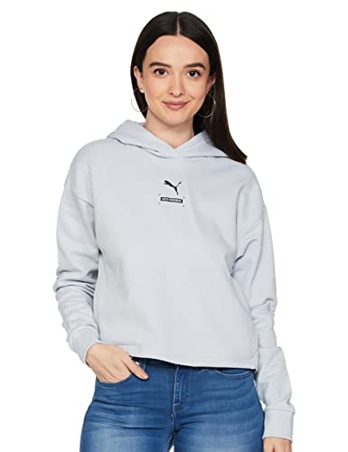 PUMA Damska bluza z kapturem Better Platynowy szary, S, Szary platynowy, S