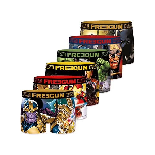 Freegun Marvel-Zestaw 6 bokserów męskich dopasowanych, 11