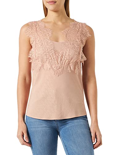 Pinko Damska kamizelka Talesia Top Crepe De Chine Jac, Ob1_Nude/Rosé, 6, Ob1_nude/Rosé, 64