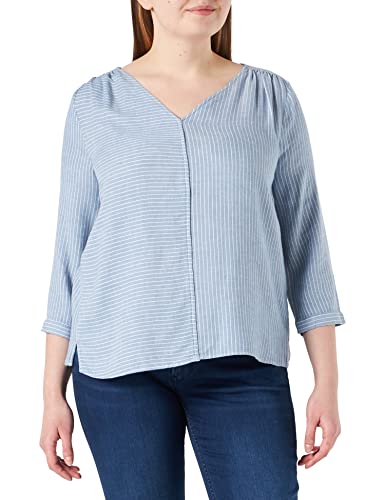 TOM TAILOR Damski bluzka w paski 1030687, 29350 - Blue White Vertical Stripe, 44