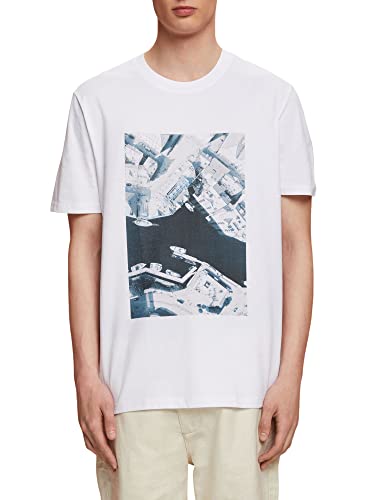 ESPRIT T-shirt męski 053EE2K314, 100/biały, L, 100 / biały, L