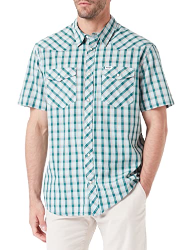 Wrangler Męska koszula rekreacyjna Ss Western, Bayberry Green, S