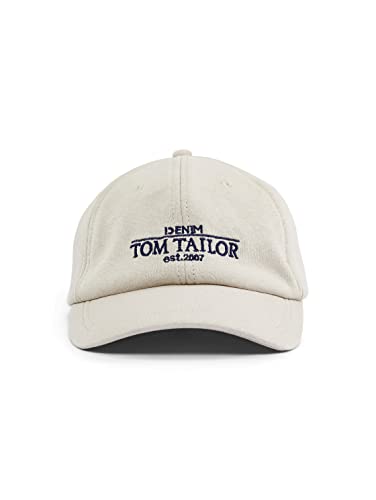 TOM TAILOR Denim Damski Czapka z logo 1033075, 30026 - Cloud Grey, ONESIZE